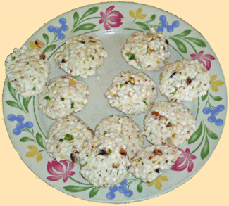 Sabudana shaped, ready to be fried